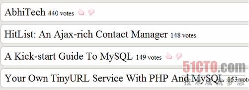 用PHP，MySQL和JQuery实现类似Reddit风格的投票功能