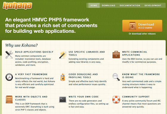 推荐20个最近很流行的优秀PHP框架